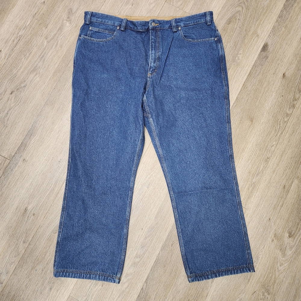 Duluth Trading Co Men's Relaxed Fit Denim Jeans 44x30 Rigid 100% Cotton